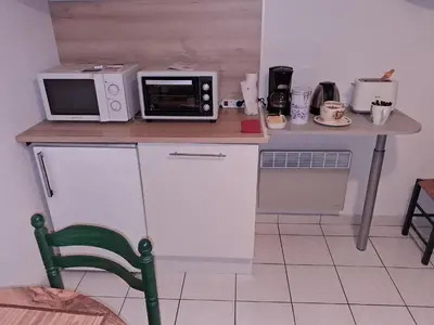 Cuisine ou kitchenette dans l'établissement Les BRUGMANSIAS