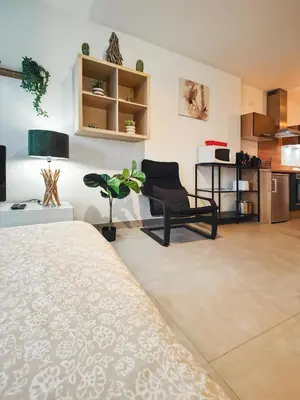 Cuisine ou kitchenette dans l'établissement Le Petit Eden - Bâle - Aéroport
