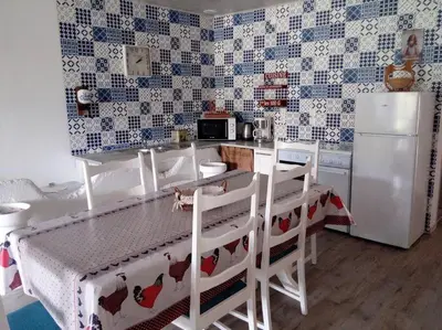 Cuisine ou kitchenette dans l'établissement L'Etablourotte, ancienne étable
