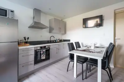 Cuisine ou kitchenette dans l'établissement Le Cafranc - Appt en pleine nature