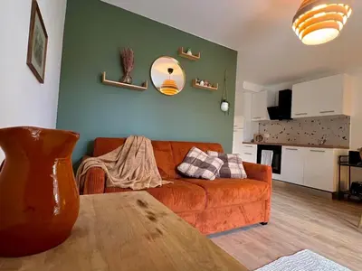 Coin salon dans l'établissement La Grange - Ground Floor Apartment, Terrace, Free Private Parking, Near Colmar