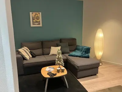 Coin salon dans l'établissement Lovely Mulhouse Apartment