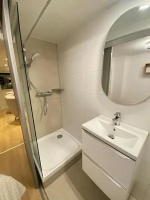 Salle de bains dans l'établissement New! Le Corberon in Hypercentre avec Parking