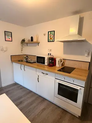 Cuisine ou kitchenette dans l'établissement Le Nid-Gare-Centre ville-Parking gratuit-Idéalement situé