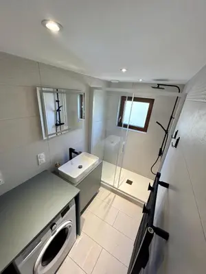 Salle de bains dans l'établissement Appartement meublé T2 le G de Gérardmer