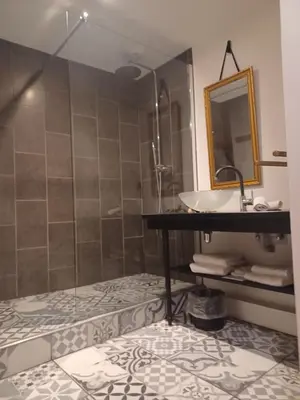 Salle de bains dans l'établissement Coté Cour Bischwihr Colmar