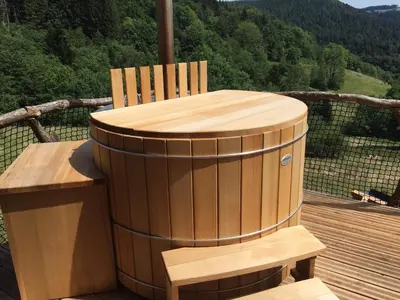 Vue générale sur la montagne ou vue sur la montagne depuis le chalet