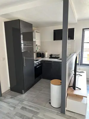 Cuisine ou kitchenette dans l'établissement Le Vieux Thannois
