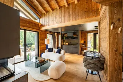 Coin salon dans l'établissement Domaine Les Terres Bleues
