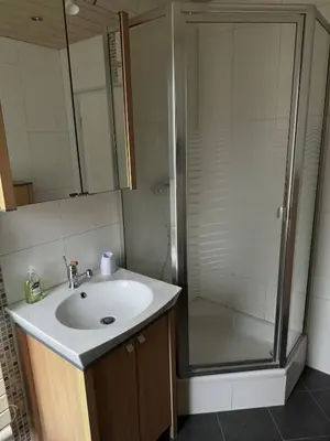 Salle de bains dans l'établissement Beau duplex proche centre