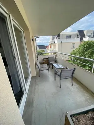Balcon ou terrasse dans l'établissement U1 Chaleureux appartement avec balcon à Uffholtz