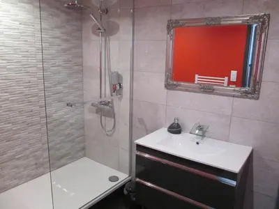 Salle de bains dans l'établissement Residence du Parc