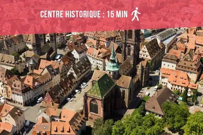 Vue générale sur Sélestat ou vue de la ville depuis l'appartement