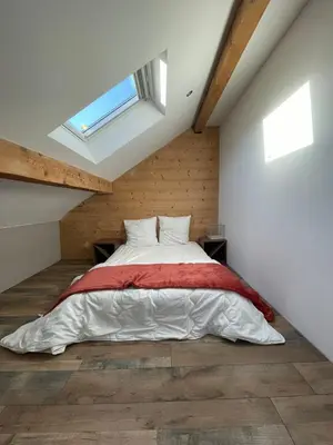 Un ou plusieurs lits dans un hébergement de l'établissement Lysgaard Cosy Cottage