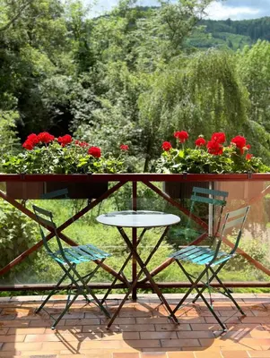 Vue générale sur la montagne ou vue sur la montagne depuis l'appartement
