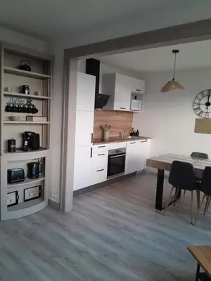 Cuisine ou kitchenette dans l'établissement Gite Villa Turckheim
