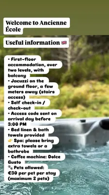 Plan de l'établissement Ancienne école avec Jacuzzi privé