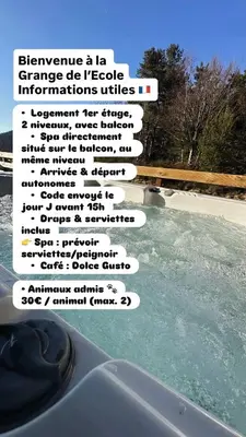 Plan de l'établissement Grange de l'ancienne école avec Jacuzzi privé