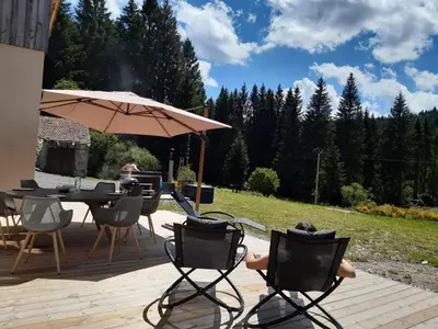 Paysage naturel près de le chalet