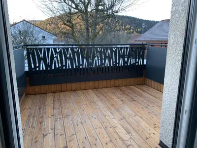 Balcon ou terrasse dans l'établissement L'écureuil des lacs