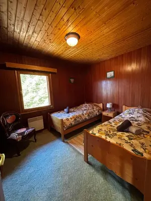 Un ou plusieurs lits dans un hébergement de l'établissement Chalet avec superbe vue dégagée - 10 min de Gérardmer
