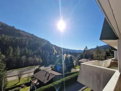 Vue générale sur la montagne ou vue sur la montagne depuis l'appartement