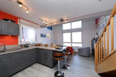Cuisine ou kitchenette dans l'établissement T2 duplex avec vue imprenable