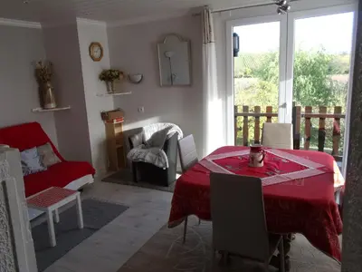 Coin salon dans l'établissement Gite 