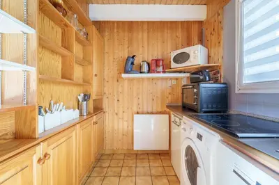 Cuisine ou kitchenette dans l'établissement Le Refuge des Cerfs - Duplex vue montagne