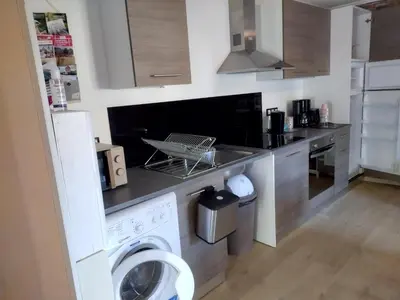 Cuisine ou kitchenette dans l'établissement Gite 2 personnes vallée de Munster