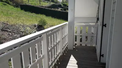 Balcon ou terrasse dans l'établissement CHALET AU CALME à GERARDMER