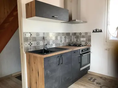 Cuisine ou kitchenette dans l'établissement Chalet Belfahy