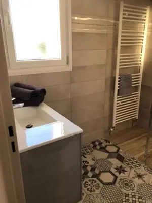 Salle de bains dans l'établissement Chalet Belfahy