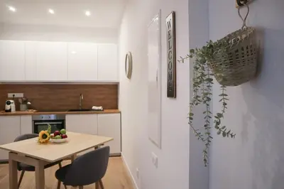 Cuisine ou kitchenette dans l'établissement Esprit Nature- Charming studio