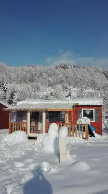 L'établissement Mobilhome convivial en Alsace en hiver