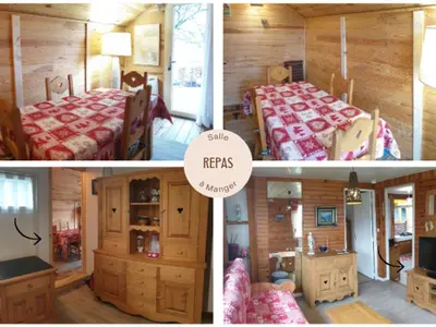 Un ou plusieurs lits dans un hébergement de l'établissement Chalet cosy dans les Vosges, cadre paisible, 4 pers. - FR-1-589-792