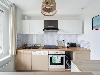 Cuisine ou kitchenette dans l'établissement les Toits de Belfort ville