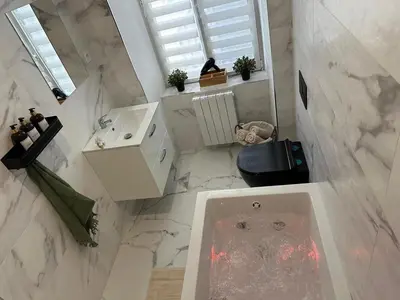 Salle de bains dans l'établissement Appartement le Gilia