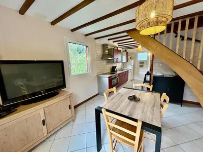 Cuisine ou kitchenette dans l'établissement Pré Ferry - gîte au coeur de la nature