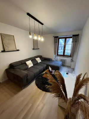 Coin salon dans l'établissement Jolie T2, 55 m, centre ville soultz
