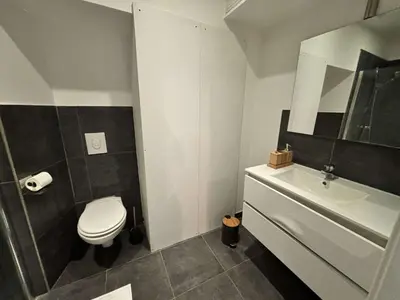 Salle de bains dans l'établissement Le Nid en Rotin Apartment