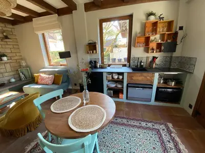 Cuisine ou kitchenette dans l'établissement Le refuge du Cèdre