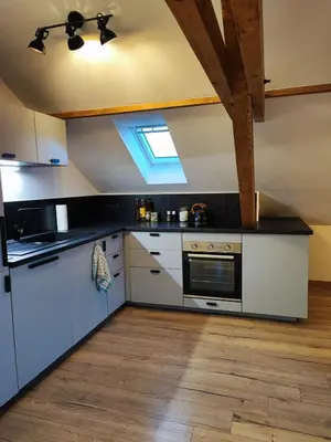 Cuisine ou kitchenette dans l'établissement Gîte-Love Room L'Albizia - Escapade romantique