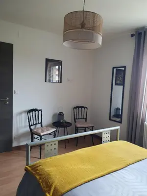 Un ou plusieurs lits dans un hébergement de l'établissement Grande maison proche Colmar