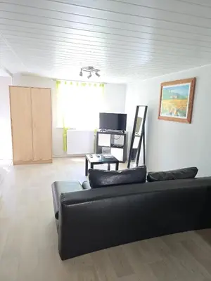 Télévision ou salle de divertissement dans l'établissement Appartement proche Colmar