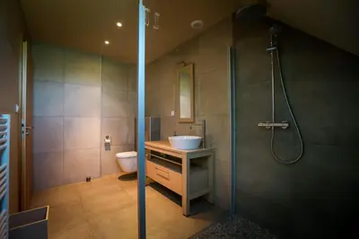 Salle de bains dans l'établissement Feuille de vigne