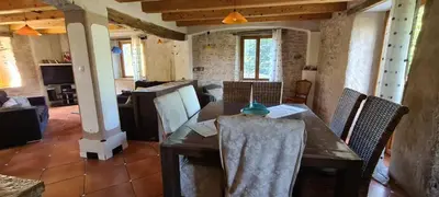 Coin salon dans l'établissement Gîte l'érable