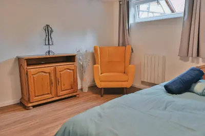 Un ou plusieurs lits dans un hébergement de l'établissement APPARTEMENT DAISY - Au Calme des Vignes - Parking privatif & Animaux Bienvenus