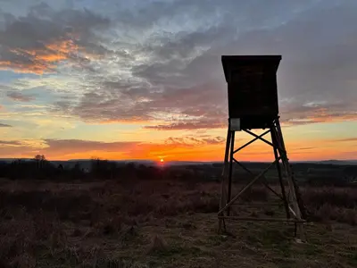 Lever ou coucher de soleil vu de the country house ou à proximité