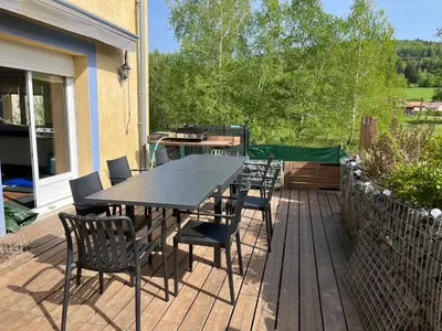 Balcon ou terrasse dans l'établissement LA MAISON D'ULYSSE spa et détente